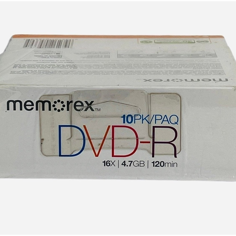 10 Pack Memorex‎ DVD+R Blank Media Discs In Jewel Cases 16x 4.7GB 120 Min - Picture 5 of 5